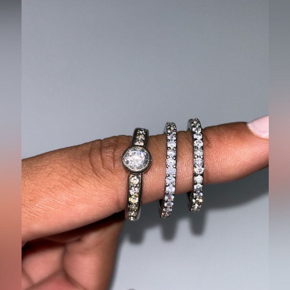 1* ring 925 Silver Diamond Sterling Rings* You choose one1 - Picture 3 of 10